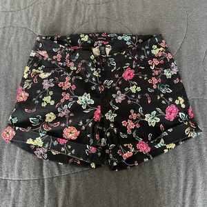 Torrid Black Floral Shorts